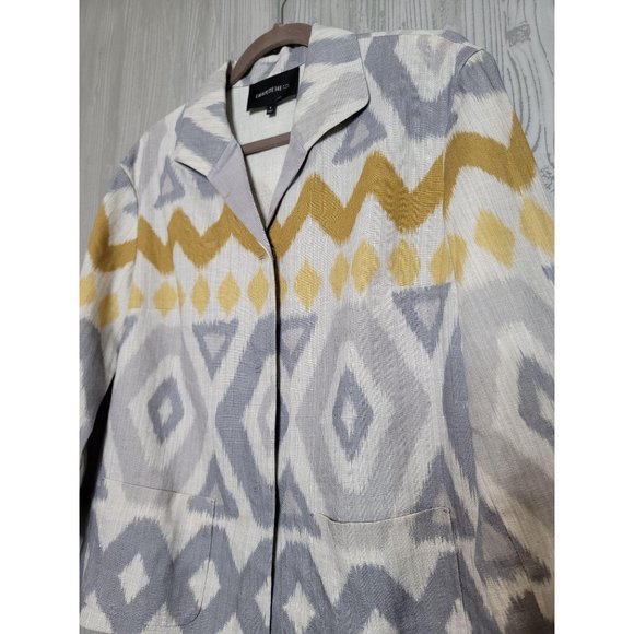 Lafayette 148 New York Woven Grey Patterned Jacket - Picture 4 of 5